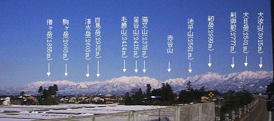 北アルプス・立山連峰